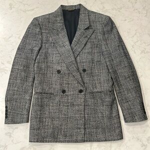 Vintage Adam’s Row by Richman Tweed Wool Double Breasted Blazer Suite Jacket 36R
